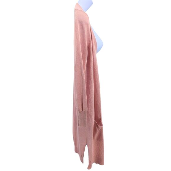 Halogen Sweater Womens XS Pink Linen Sheer Feminine Balletcore Cardigan Pastel - Picture 8 of 9